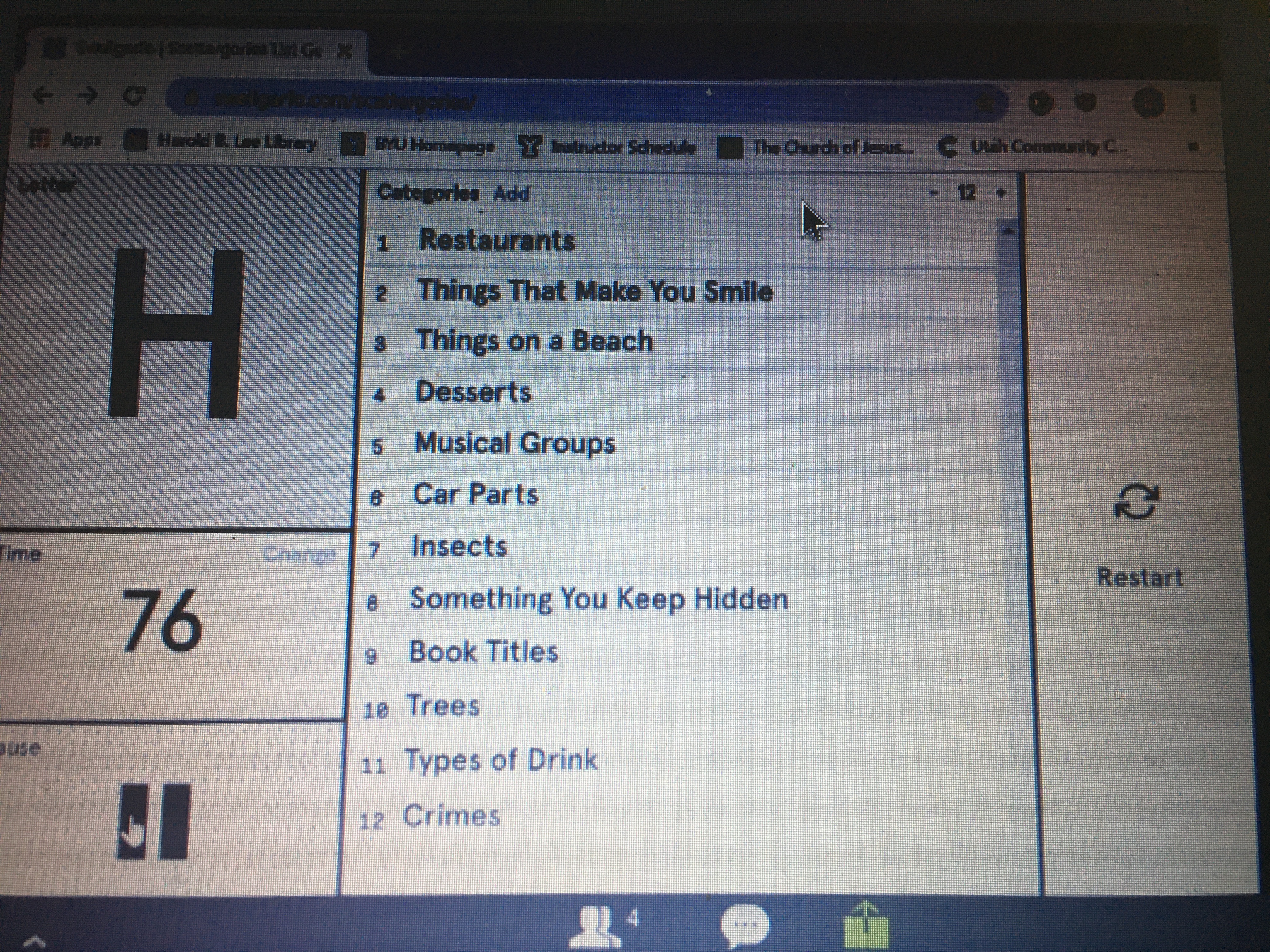 scattergories online